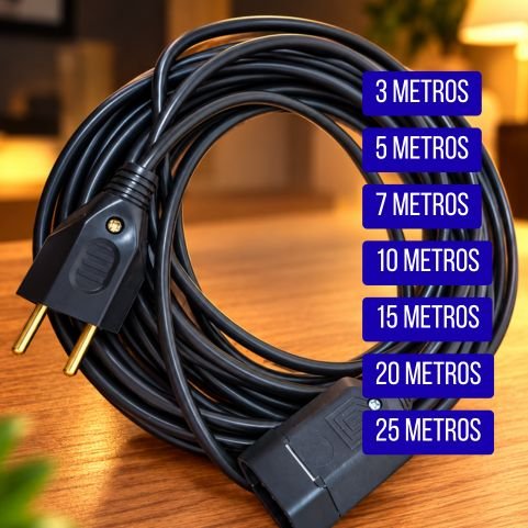Extensão Elétrica Reforçada Cabo PP 127V ou 220V Anti-Chamas