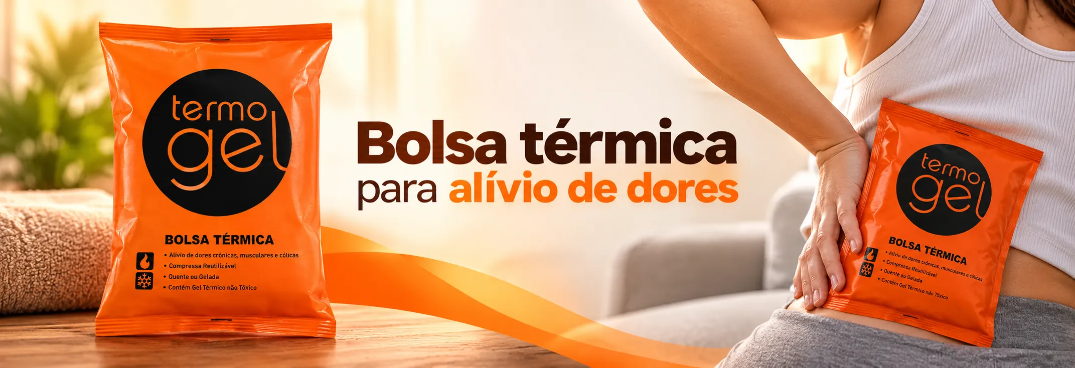 Bolsa térmica para alívio de dores